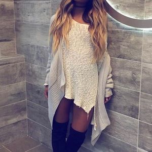 Brandy Melville cream long sleeve sweater
